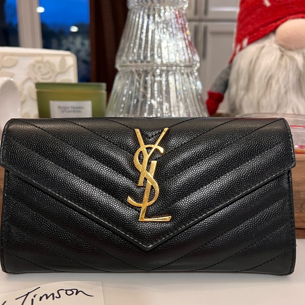 YSL Monogram Large Flap Wallet